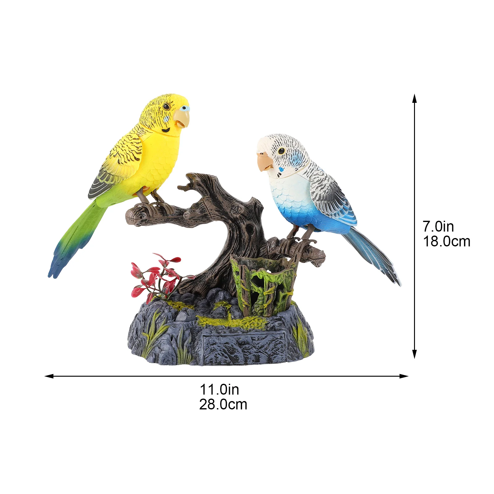 Juguete con Control de voz para loros, juguetes educativos de grabación de aves de escritorio parlantes eléctricos