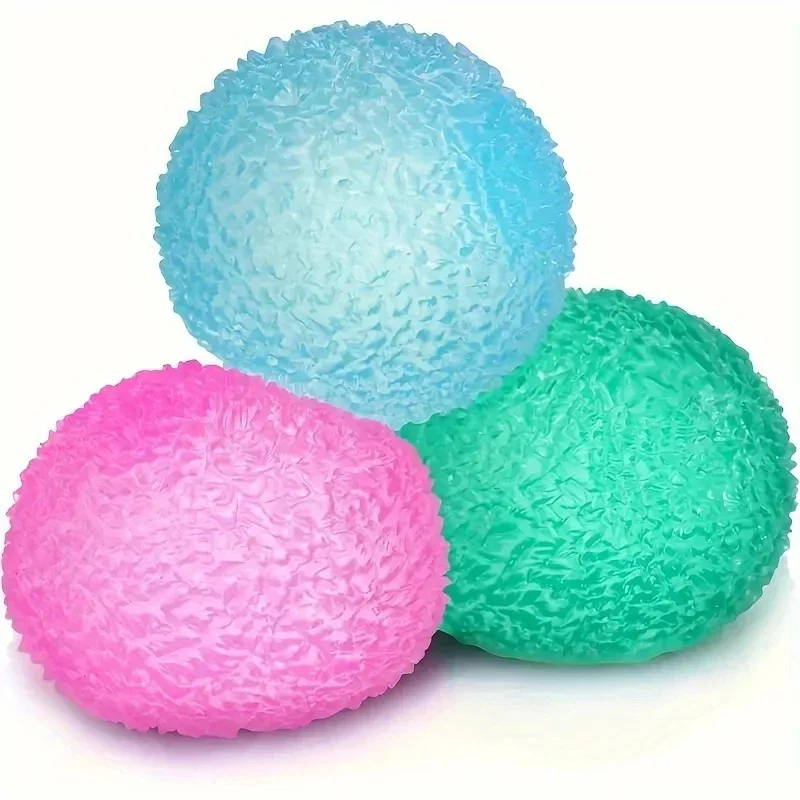 Jouet à presser en forme de boule de glace multicolore 1Y-Fun, jouet sensoriel doux à pincer pour soulager le stress, cadeau mignon pour Halloween et Noël
