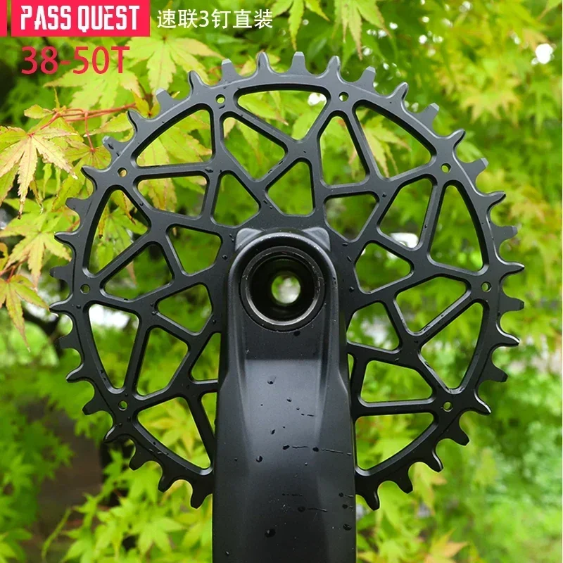 

PASS QUEST-Narrow Wide Chainring, GXP 0mm OffestDirect Mount, 38T-52T Chainwheel, Black Chainwheel