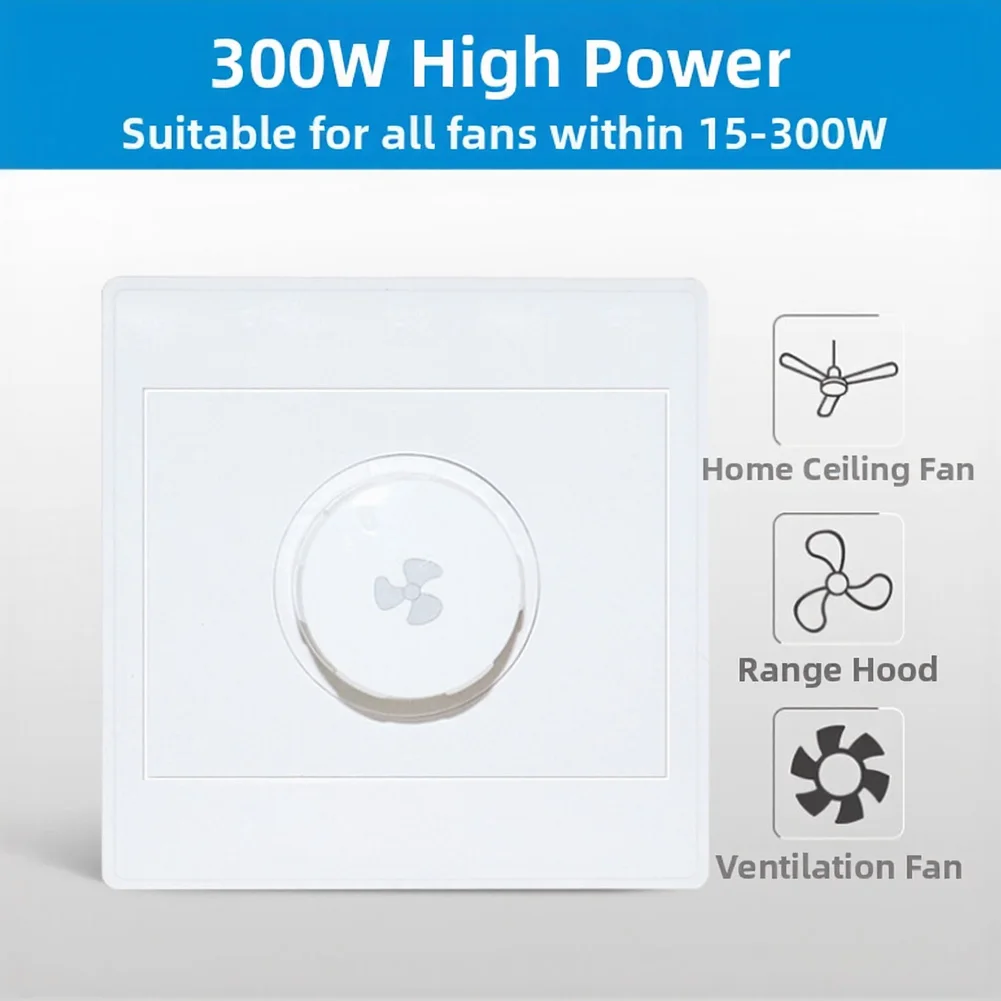 For Home Use Rotary Dimmer Switch Five Speed/ Fan Controller Electric Fan Regulator Easy Installation No Backlight