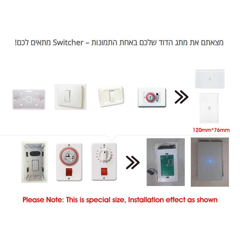 Tuya WiFi Boiler Switch 20A/40A Smart Life Water Heater Remote Voice Control ISRAEL Standard Alexa Google Home Timing Function