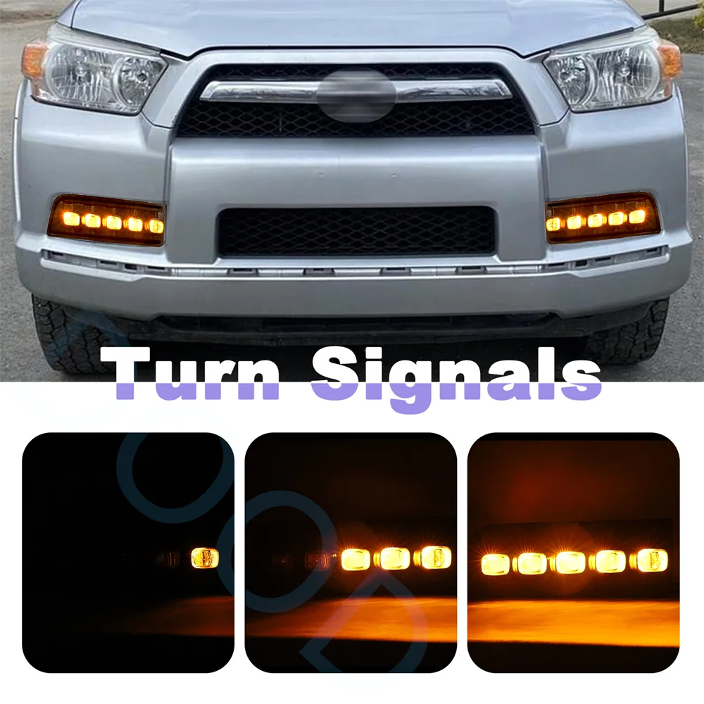 

Led Daytime Running Lights Drl Fit for 2010-2013 Toyota 4Runner Fog lights Accessories