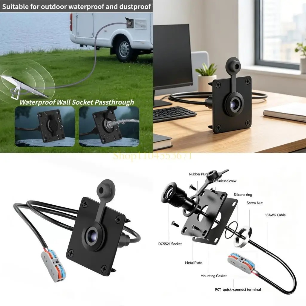 

Best Seller Water Resistant DC5521 to Terminals Connector Adapter For Camping Gear
