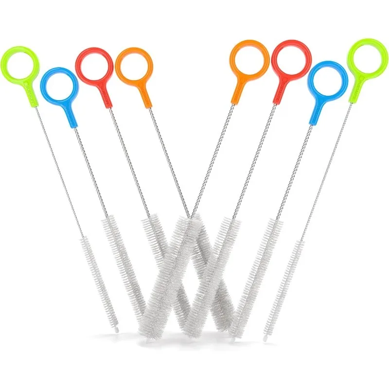 4 extra long straw cleaning brushes, cleaning small crevice straws, bottle and keyboard crevice brushes, household cleaning tool