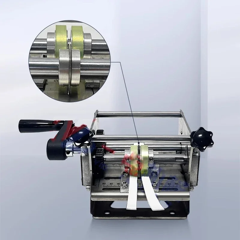 Edge banding slitting machine, edge banding divider, hand-cranked electric dust-free cutting belt into two burr-free equipment