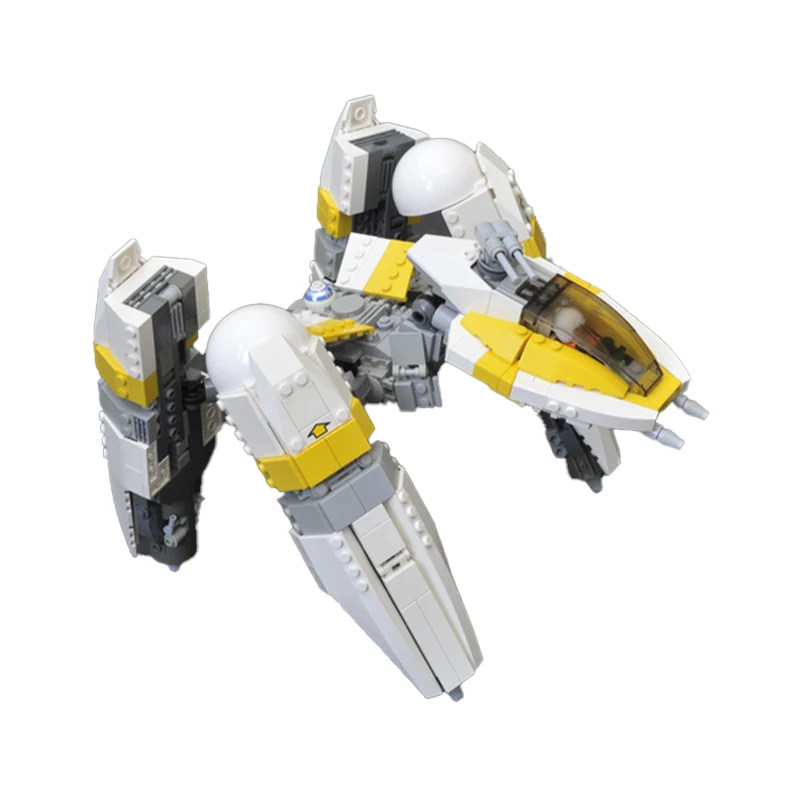 MOC-182499 Space War Y Bomber Interstellar Wing Fighter Technical Weapon Building Blocks Assembly Model Bricks Toys For Adults