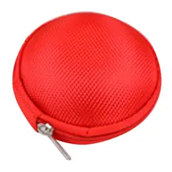 High Hardness Round Zipper Earphone Coin Purse Storage Bag Case Organizer Pouch