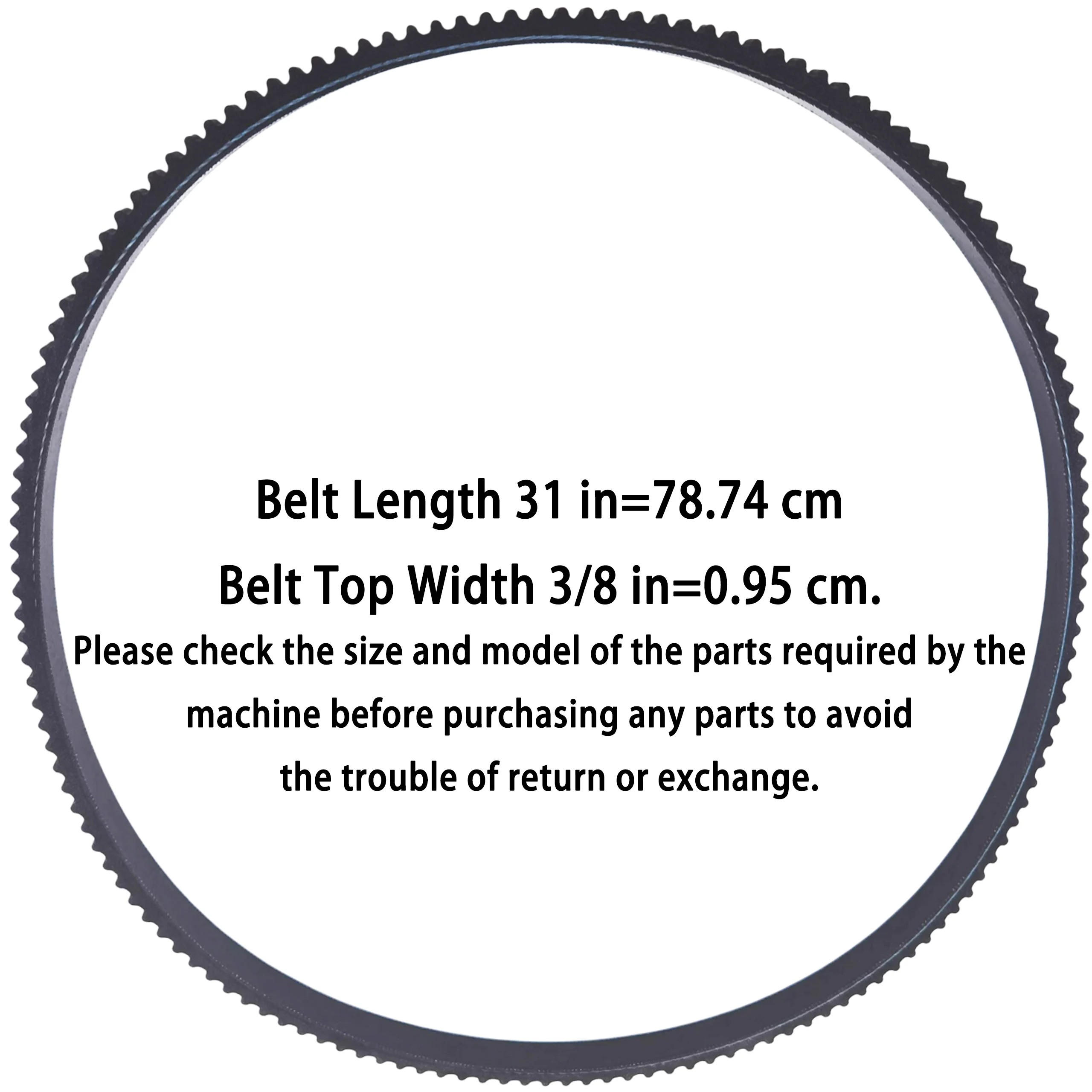 120-3893 Snowthrower Cogged Wheel Drive Belt for Toro 724 726 824 826 Power Max Snowblowers (3/8