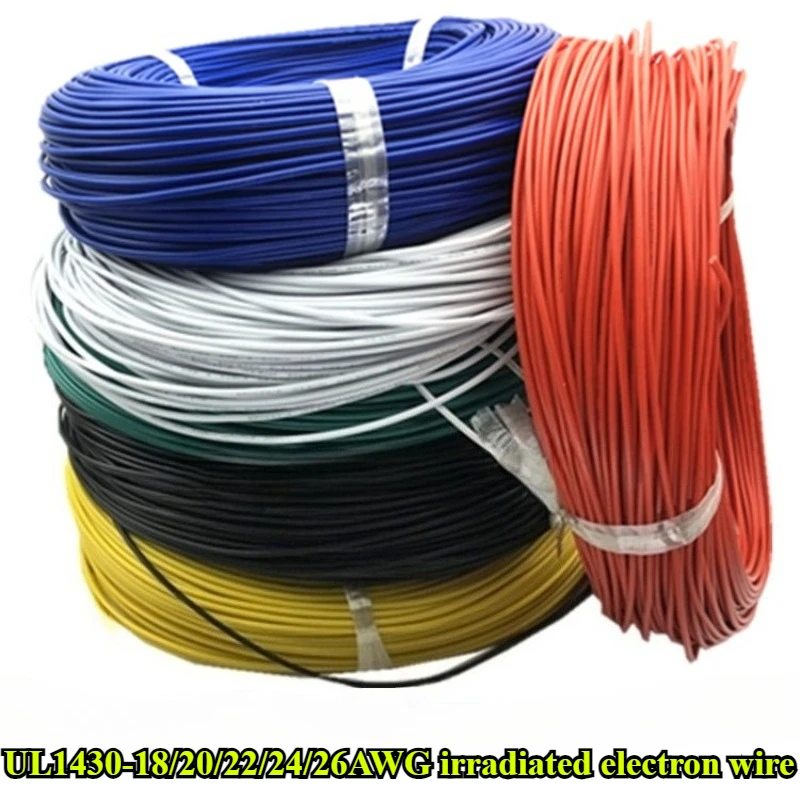 UL1430 Electronic Wire Irradiation AC Wire 18/20/22/24/26AWG Tinned Plating Wires Equipment Electric Cable 610 meters per roll