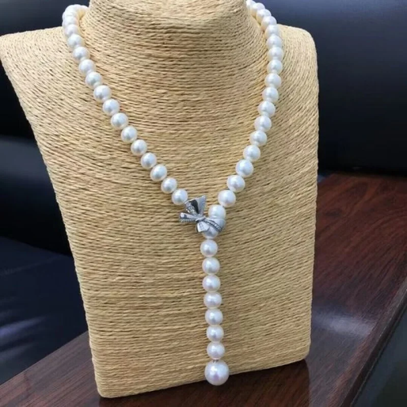 

Классическое ожерелье из белого жемчуга Южных морей диаметром 8-10 мм, 24 дюйма