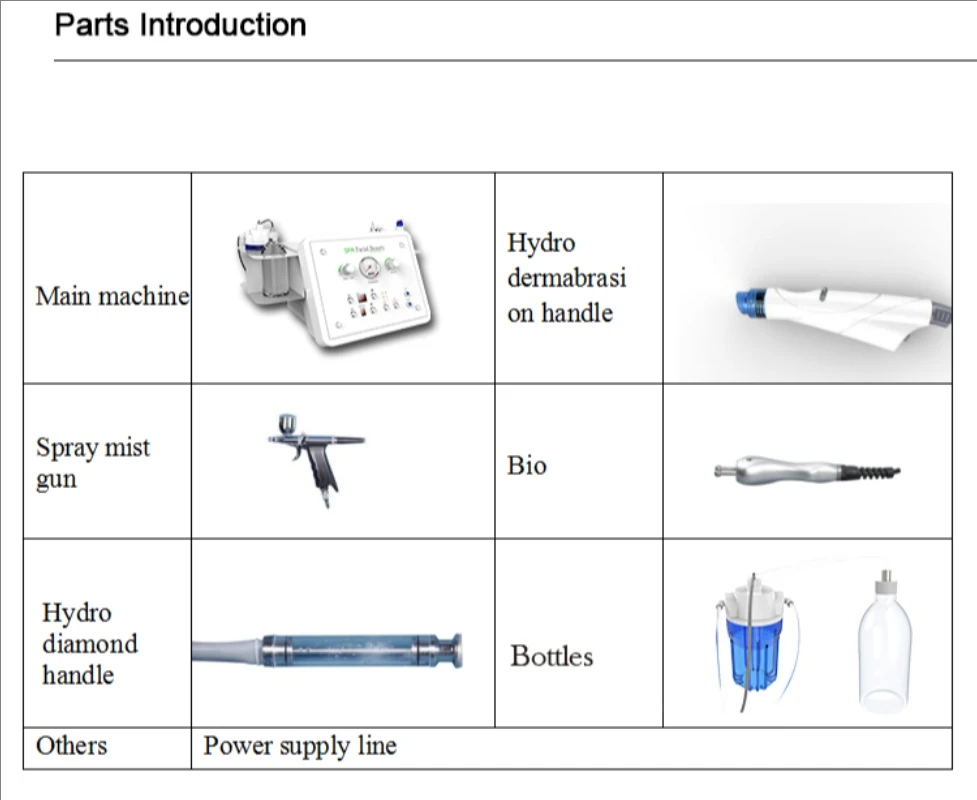 Wysokiej jakości hydrodermabrazja diamentowa, przenośne urządzenie do mikrodermabrazji i iniekcji tlenowych.