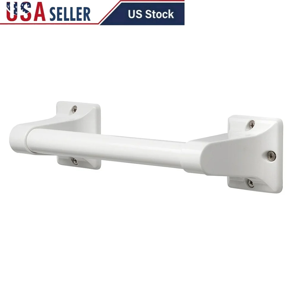 

9 Inch Bathroom Assist Bar 7/8 Inch Diameter Shower Safety Support Easy Installation Mounting Hardware Included