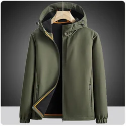 Plus Size 7XL 8XL Spring Military Soft Shell Hiking Jackets Men Tactical Windproof Army Camping Jackets Mens Hooded Bomber Coats