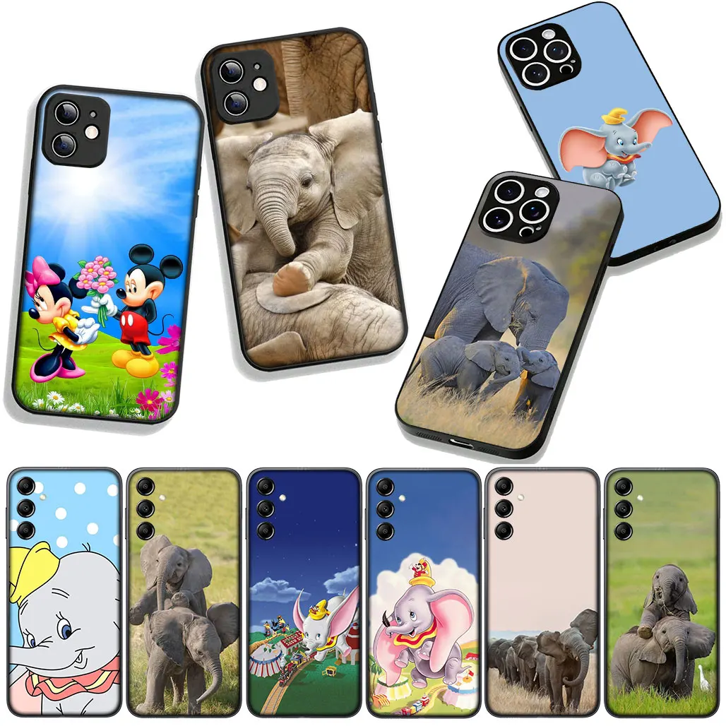 Чехол для телефона Dumbo Cartoon Cute Elephant для Apple iPhone 17 16 11 Pro XS Max SE2 XR 6 7 8 Plus 16E SE 2020 Air Soft Cover