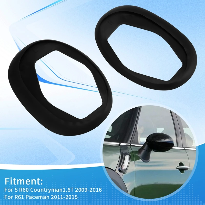 Car Exterior Rearview Mirror Base Rubber Seal Gasket Pad For BMW MINI Cooper S R60 R61