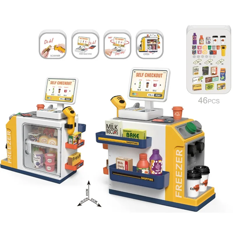 

Simulation Mini Supermarket Toy Children Pretend Shopping Toys Girls Shopping Cashier Toys Dollhouse Accessories Mini Food Toys