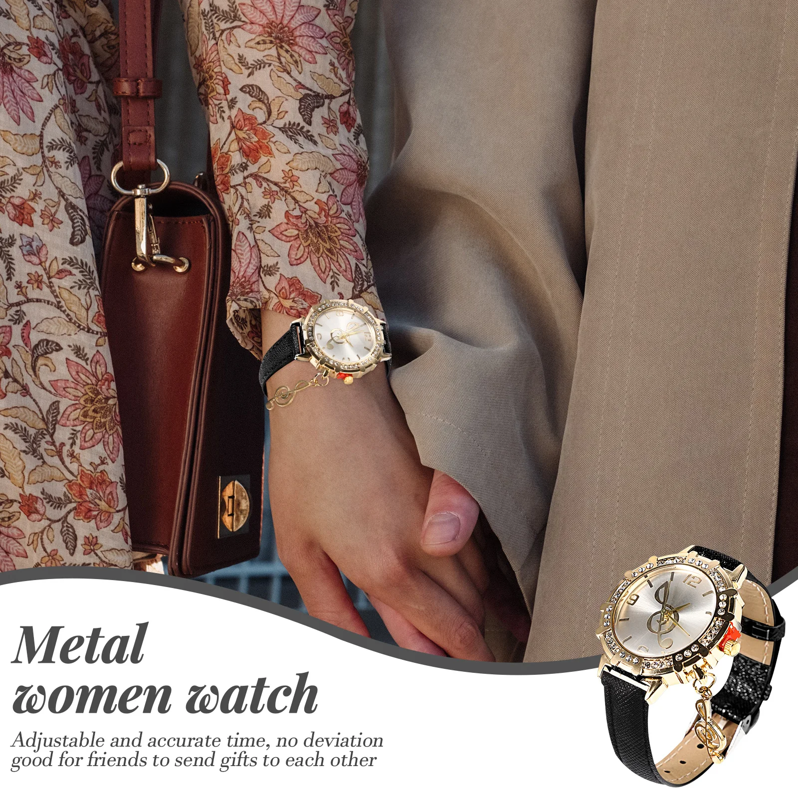 

Women's Diamond-set Watch Cute Small Round Watches for Ladies Rhinestone Fashion Wrist
