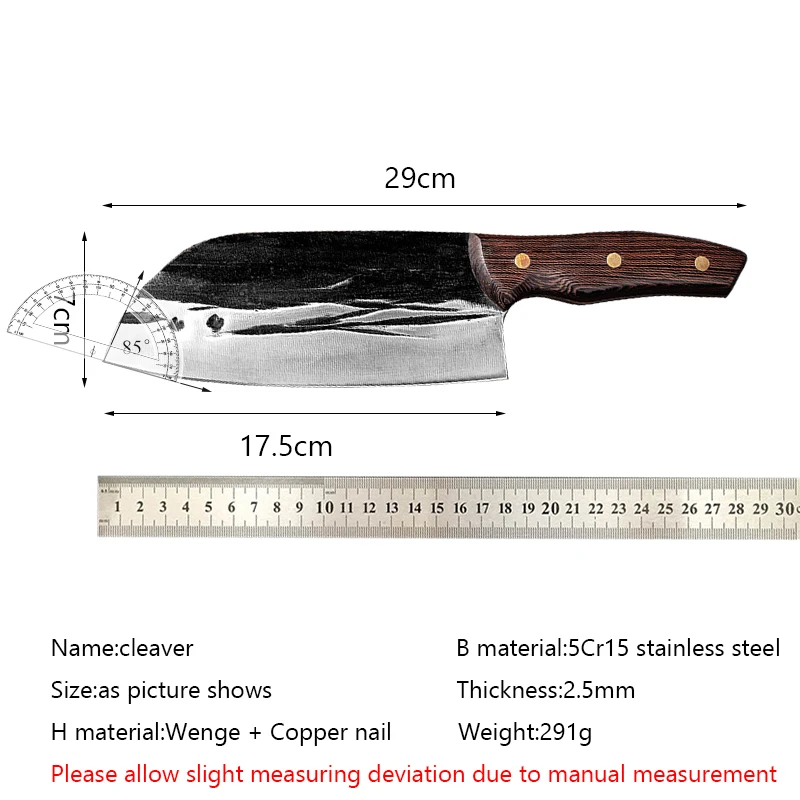 CHUN kute nóż do krojenia chińskie tradycyjne ręcznie tasak 5Cr15MoV noże kuchenne ze stali nierdzewnej mięso warzywa sztućce