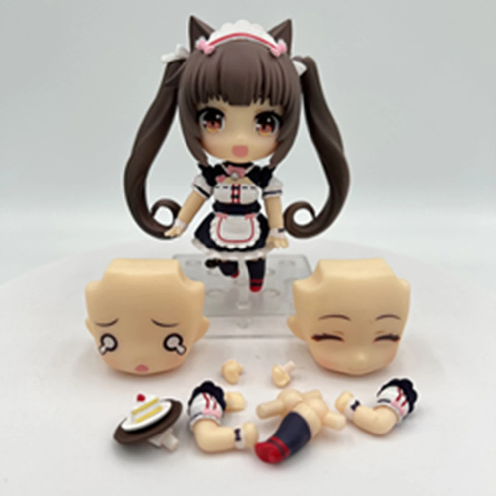 Figura de ação do PVC do anime, chocolates, baunilha, modelo do estilo do gato, boneca estática, empregada doméstica do gato, OB11 #1238, 10cm
