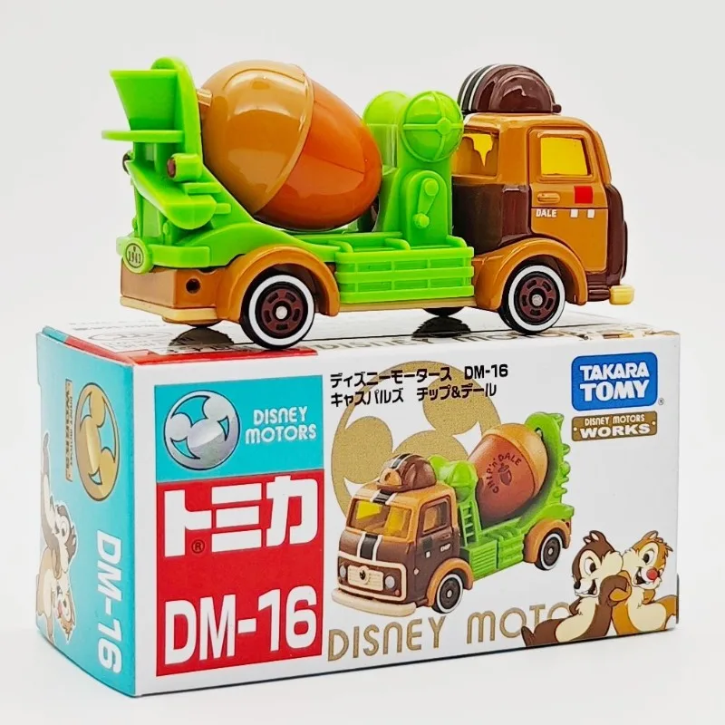 TAKARA TOMY Disney Bus Chip and Dale Alloy Car Model Toy Collection Gift Car toys, children's gifts