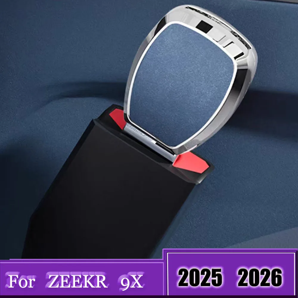 For ZEEKR 9X 2025 2026  Car Seat Belt Extender Safety Belt Buckle Extension Clip Universal Auto Interior Accessories