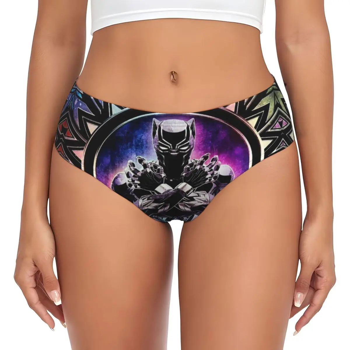 Custom Women's Black Panther Movie Photo Print Panties Underwear Female Soft Briefs Underpants