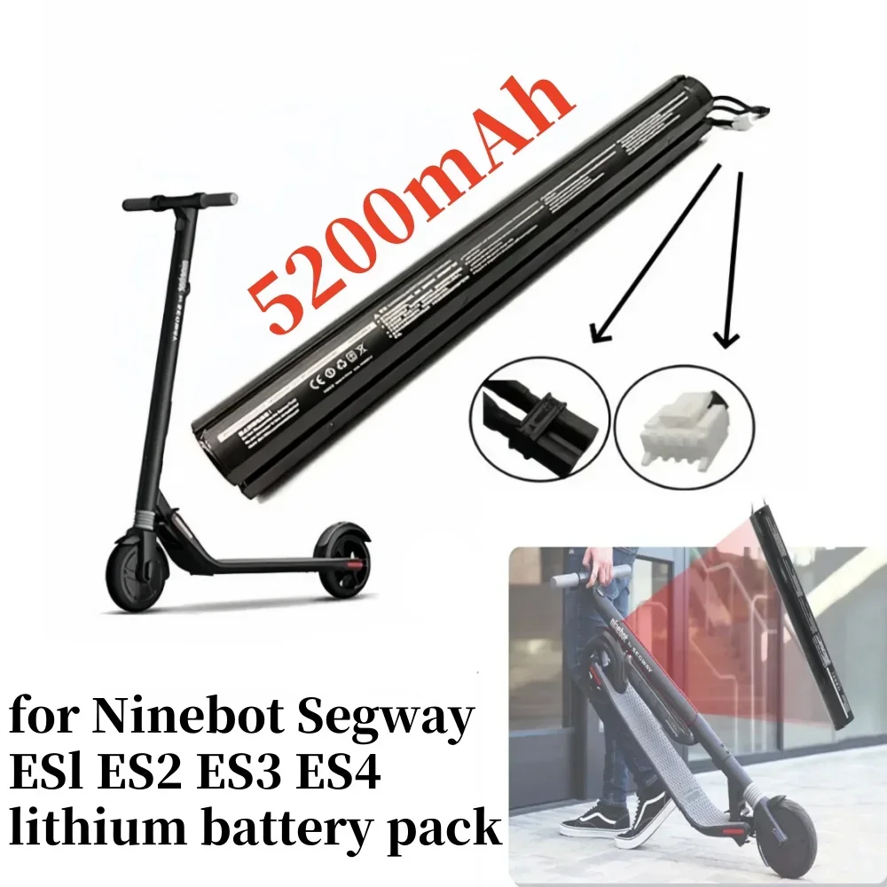 

Capacity 36V 5200mAh for Ninebot Scooter ES1 ES2 ES3 ES4 E22 E25 Intelligent Electric Scooter Internal Battery Assembly.