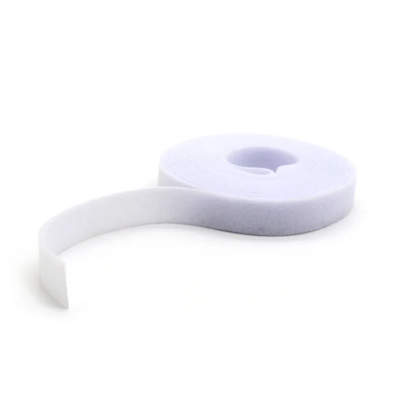 5m/roll White Cable Ties Reusable Loop Bundle Self Adhesive Nylon Strap Organizer Clip Wire Holder Management Fastening Tape DIY