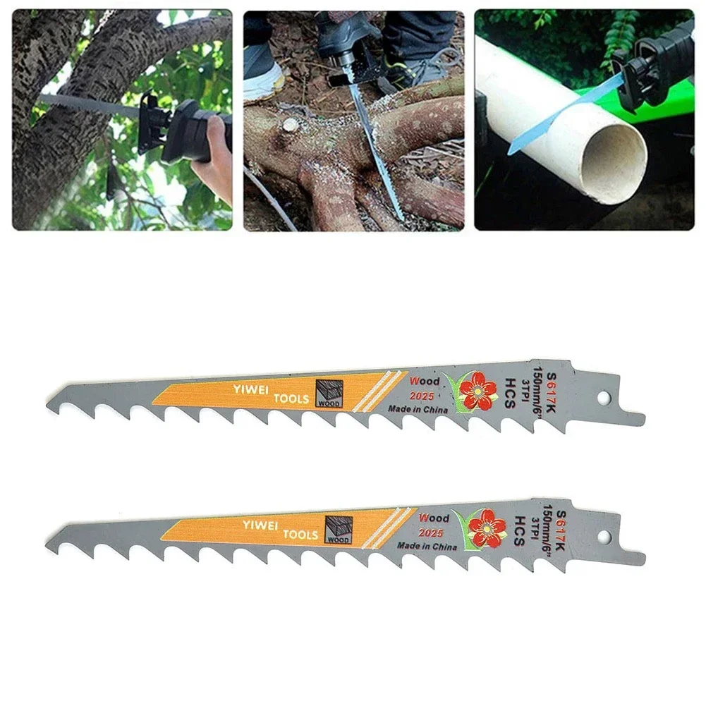 2 szt. Brzeszczoty do pił szablastych HCS wyrzynarka wielofunkcyjna tarcza tnąca S617K 150mm Multitool tarcza tnąca do cięcia drewnianych płytek z tworzyw sztucznych