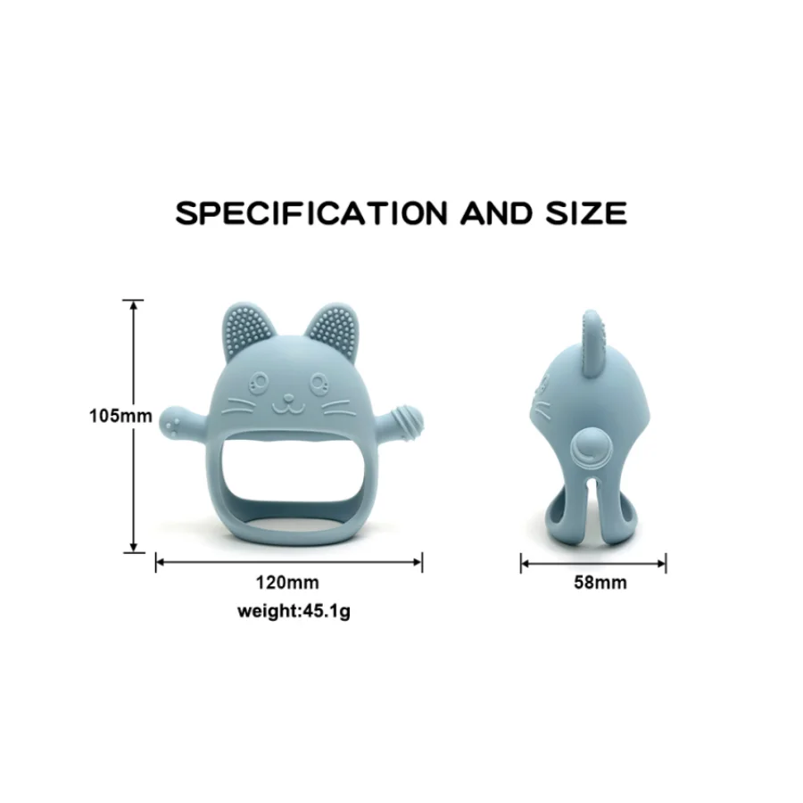 Food Grade Silicone Baby Toys Teether Gloves Anti-Eating Hand ​Molar Stick BPA Free Baby Accessories Newborn Free Shipping