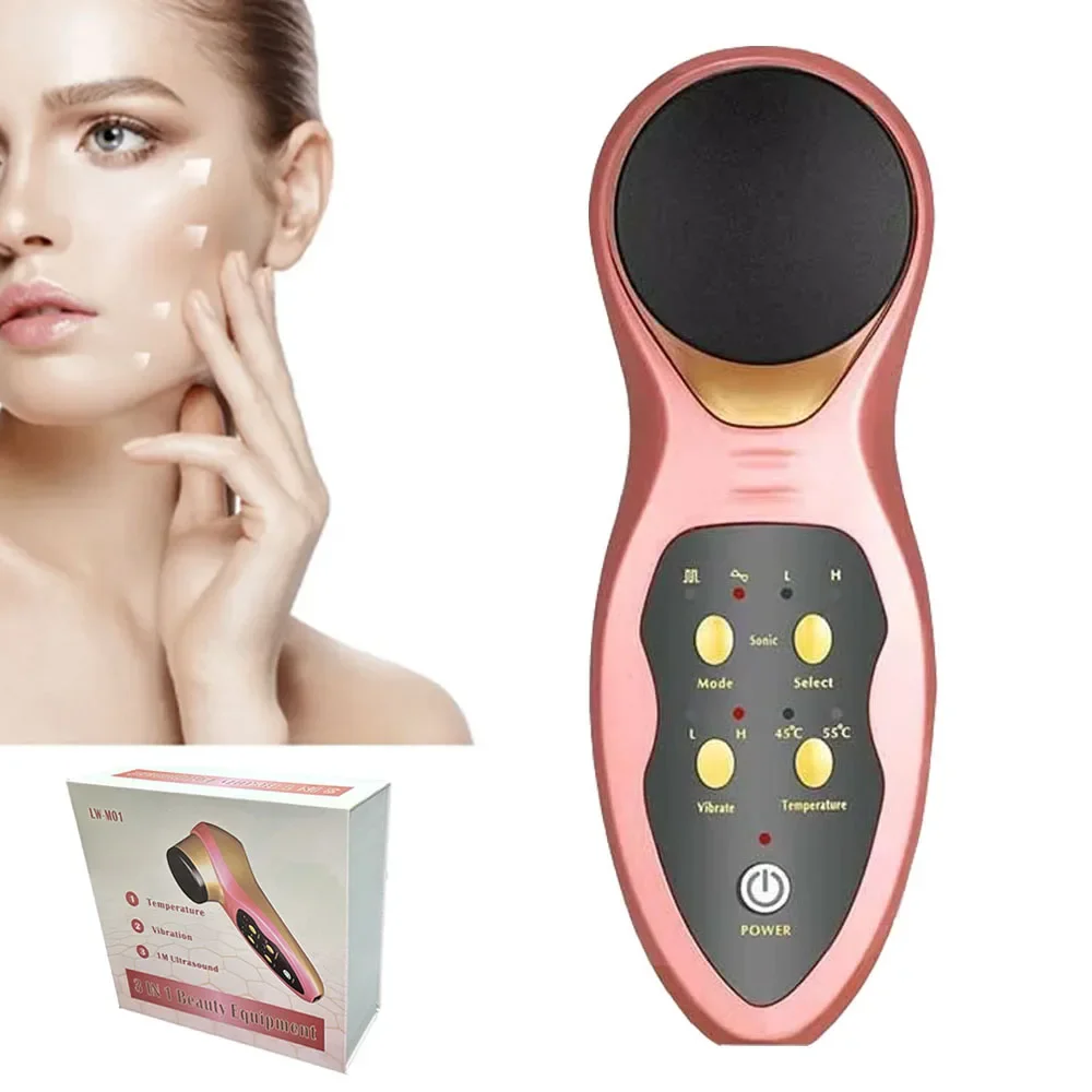 새로운 초음파 진동 마사지기 페이스 리프트 피부 탄력 강화 클리너 주름 제거 안티에이징 페이셜 뷰티 디바이스