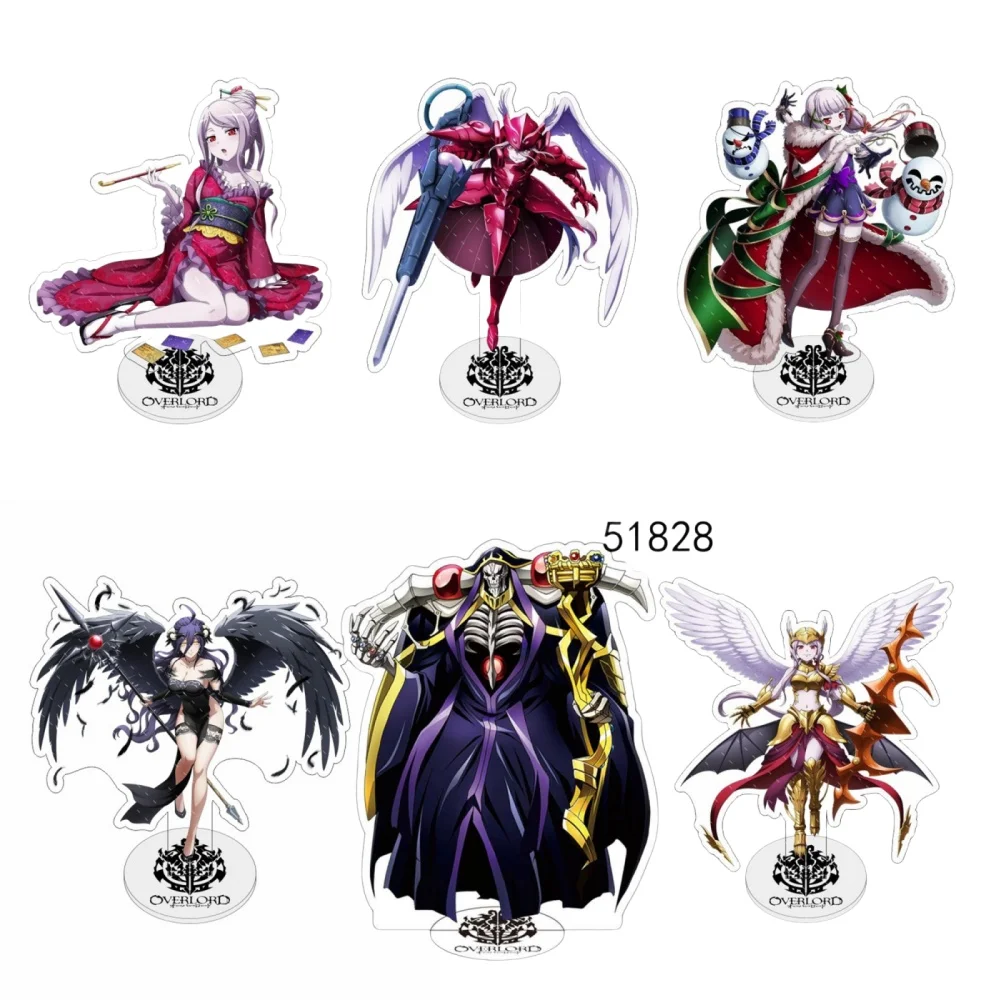 Hot Anime OVERLORD HD Figures Albedo Cosplay Acrylic Stands Model Exquisite Plate Desk Decor Prop Fans  Gift 15cm