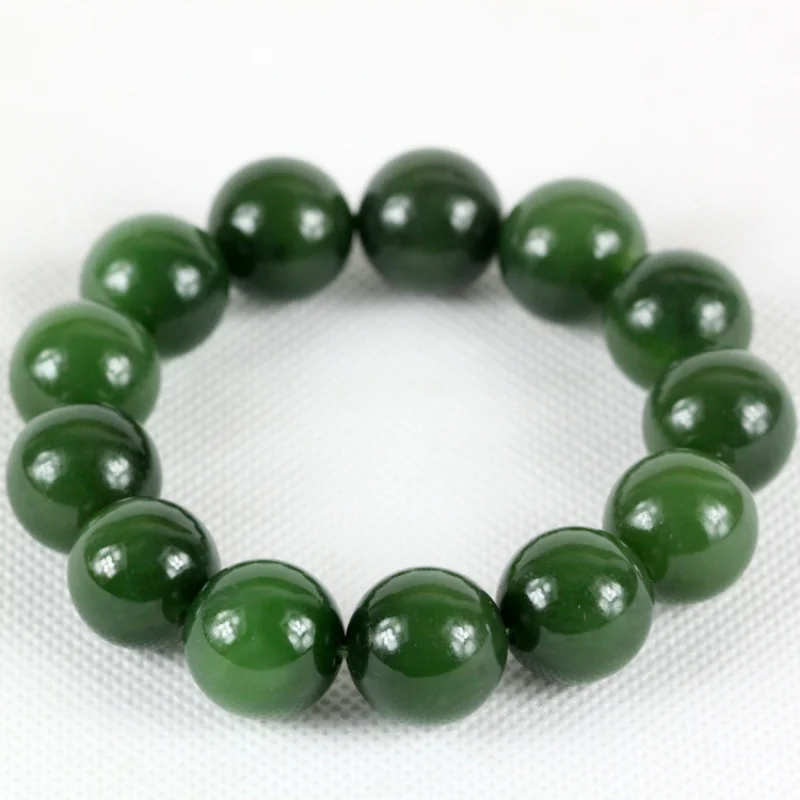 

Ball BraceletHetian Green 16mm Jade Bead Men's and Women's Bracelets Send Certificate