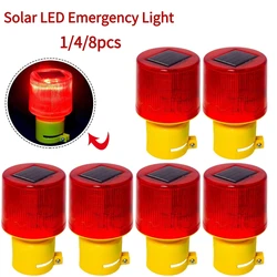 Solar LED Emergency Light Solar Traffic Tower Crane Warning Light LED Bulb Lamp Construction Site Harbor Road Marine Alarm Lamp