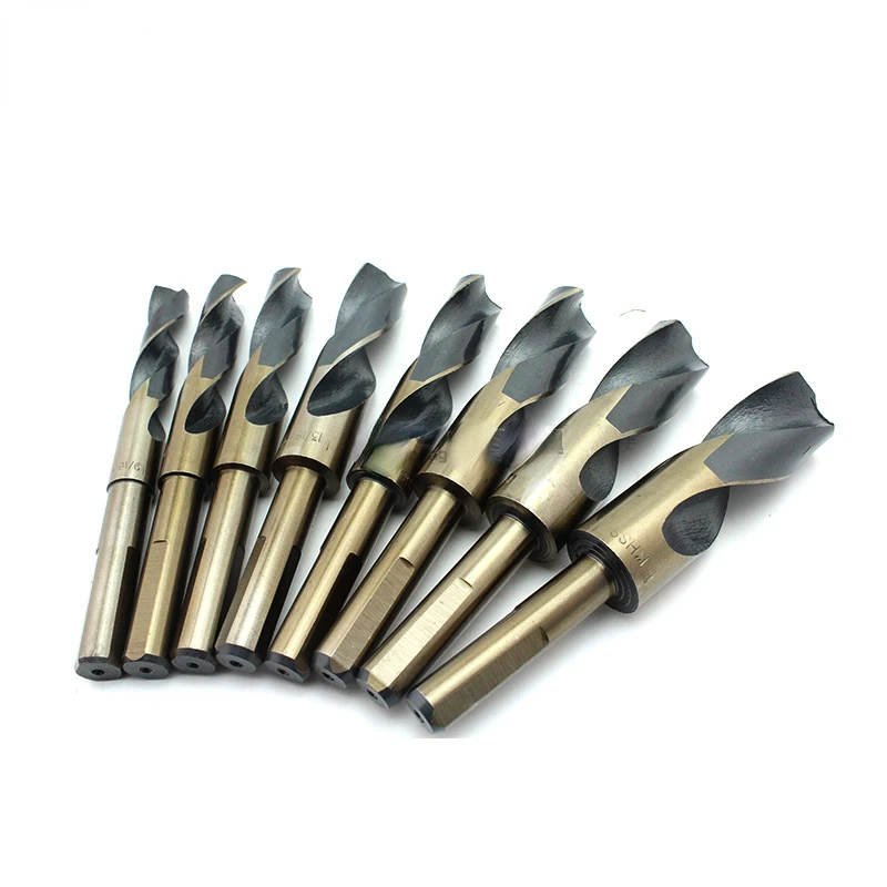 Inch8pcs Twist Drill Small Shank Drill Bits High Speed Steel Equal Shank Black and Yellow Twist Drill Aluminium Boxed Drill Bits