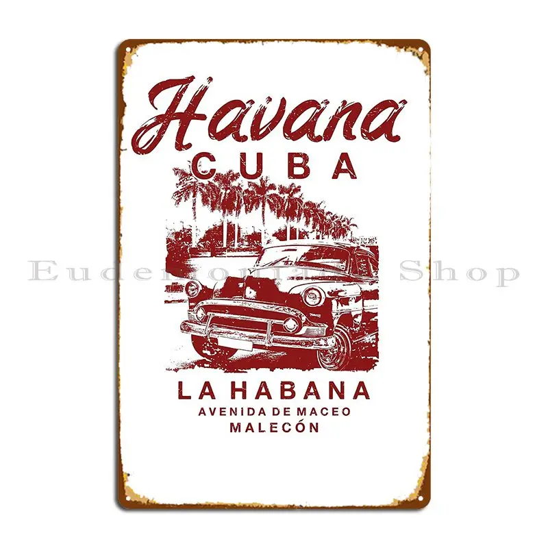 Cuba Havana cubana La Habana Vintage coche placa de Metal cartel impresión placas de garaje decoración Club cine cartel de estaño cartel