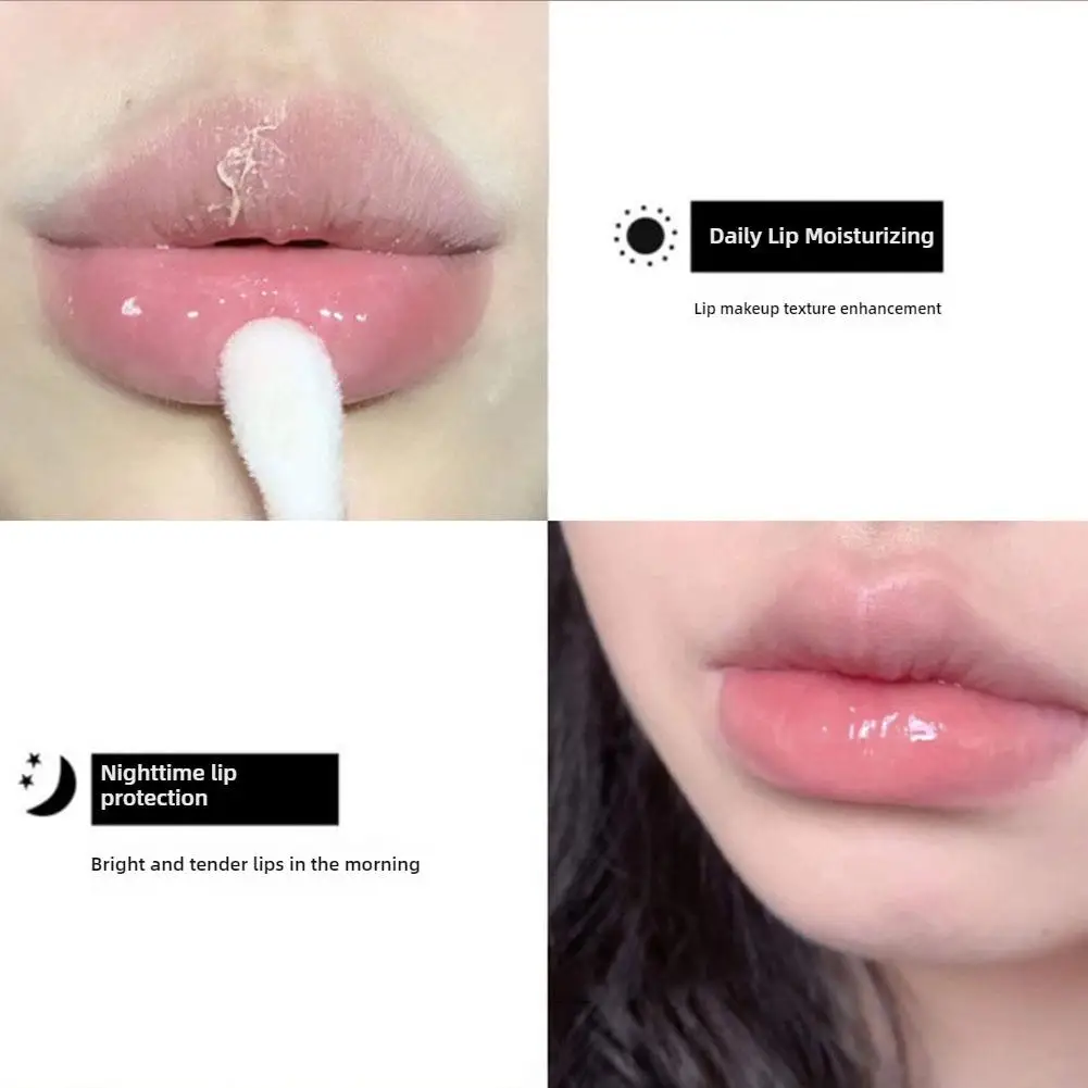 ลิปออยล์เนื้อเจลลี่ ลิปกลอสเนื้อกระจก ลิปสติกคริสตัลเจลลี่ บำรุงริมฝีปากชุ่มชื้น สีผลไม้ บำรุงริมฝีปากให้อวบอิ่ม