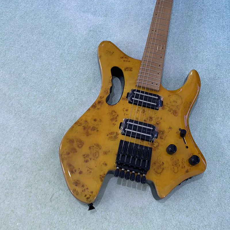 جيتار كهربائي بدون رأس من العلامة التجارية Vicers، جيتار سفر 24 فريتس 6 أوتار، لوحة أصابع من خشب الورد، جسم من خشب الزيزفون الصلب، شحن مجاني