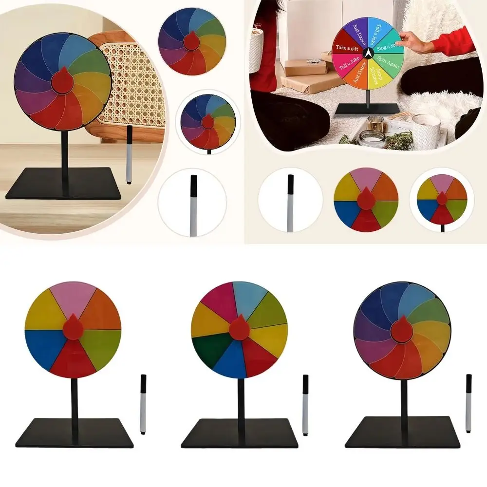ABS Reusable Fortune Wheel Interactive Spin Wheel Color Roulette Wheel Assembly Spinner Game Table Prize Turntable Tradeshow Pub