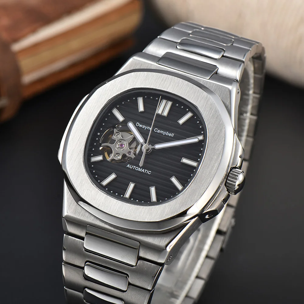 43mm Mens Automatic Watch Sterile Dial Sapphire Crystal Japan NH35 Movement Mechanical Watch