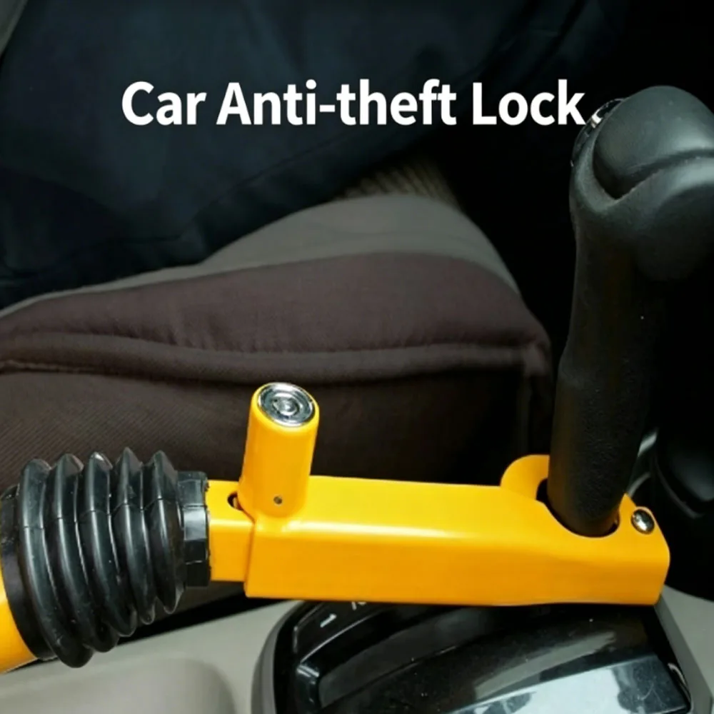 Universal Car Gear Shift Handbrake Anti-theft Lock, Vehicle Security Parking Lock Auto Gear Lock Anti-theft Protector for Cars
