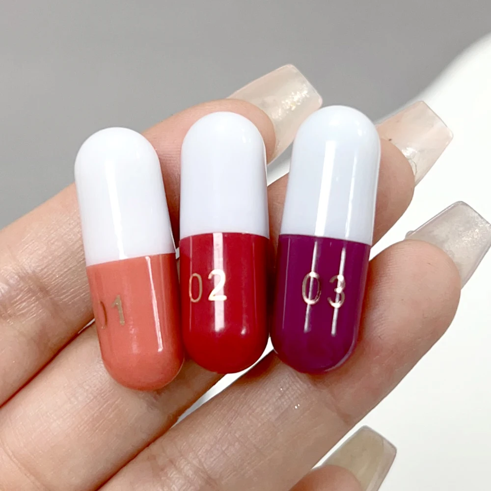 18Pcs/box Mini Capsule Lipstick Lasting Nude Red Brown Solid Lipgloss Set Waterproof Non-Marking Lipstick Korean Makeup Cosmetic