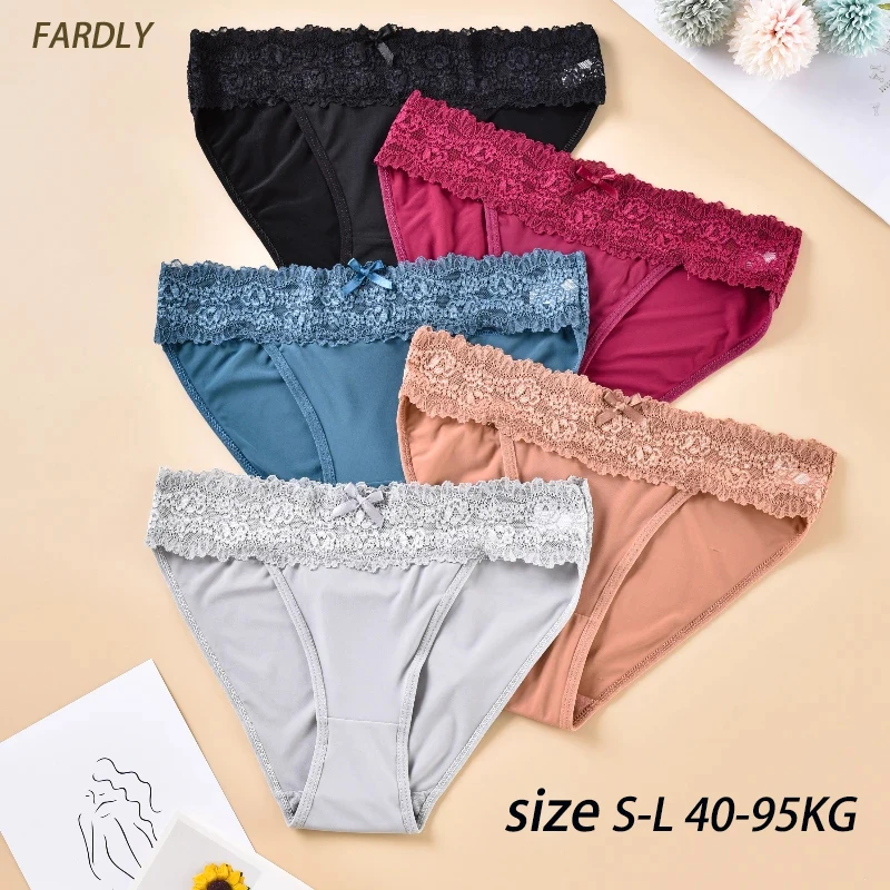 Women's triangle pants waist lace edge beautiful popular with small bow cute style novelty ladies panties sexy best-selling