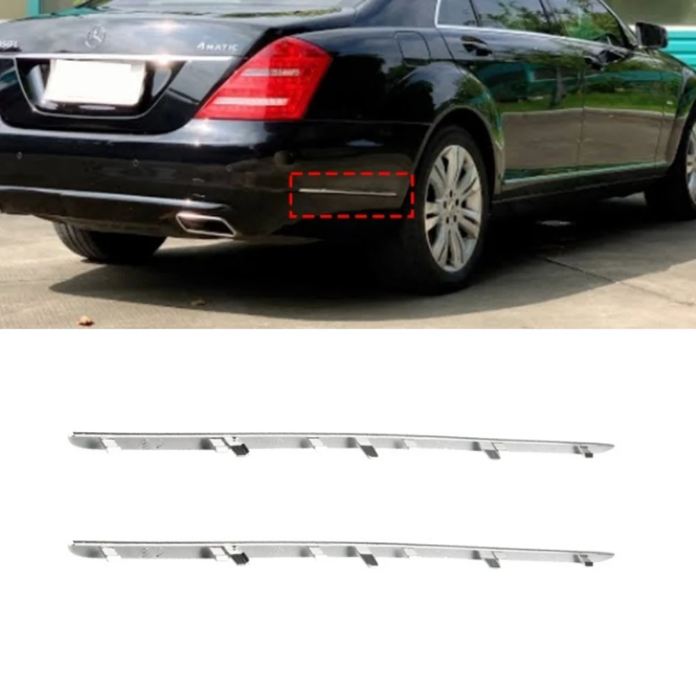 

3pcs Rear bumper chrome decorative strip A2218850421 A2218850321 For Mercedes Benz S- Class W221 S350 S320 2009-2012