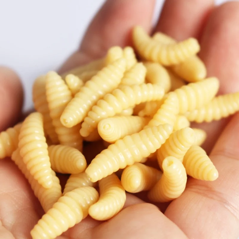 Rubber Maggot Bait Set – Mehrzweckköder geeignet für Barsch, Forelle, Schwarzbarsch und Bluegill, ideal zum Süßwasserangeln – Detail 4