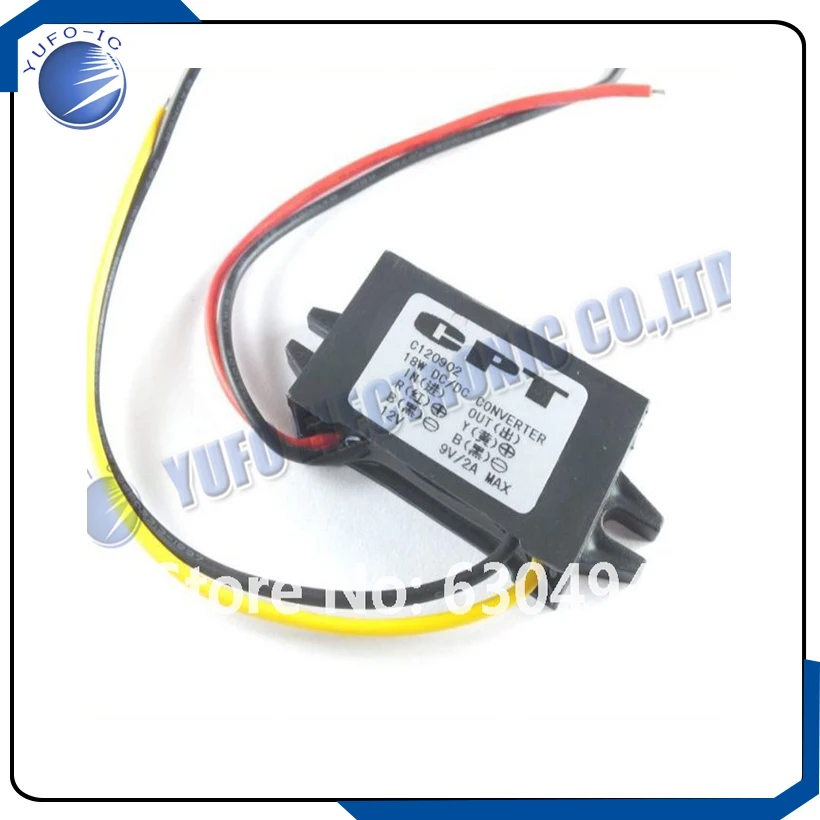 Free Shipping Car Led Display Power Supply 12V to 9V 2A 18W DC-DC power converters module
