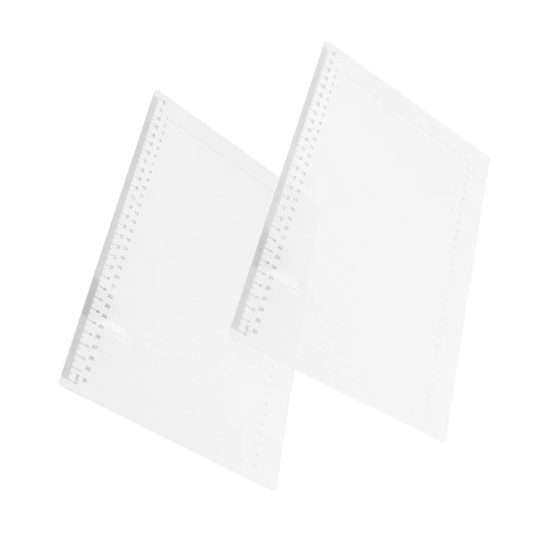AF91-2 Stück Kunststoff-Schablonenvorlage mit gerader Linie für Journaling