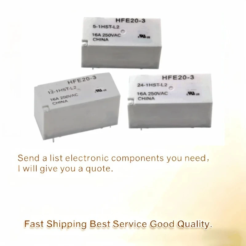 5PCS/Lot Original and brand new  HFE20-3-5/12/24-1HST-L2 16A 5V 12V 24V 5PIN electromagnetic relays