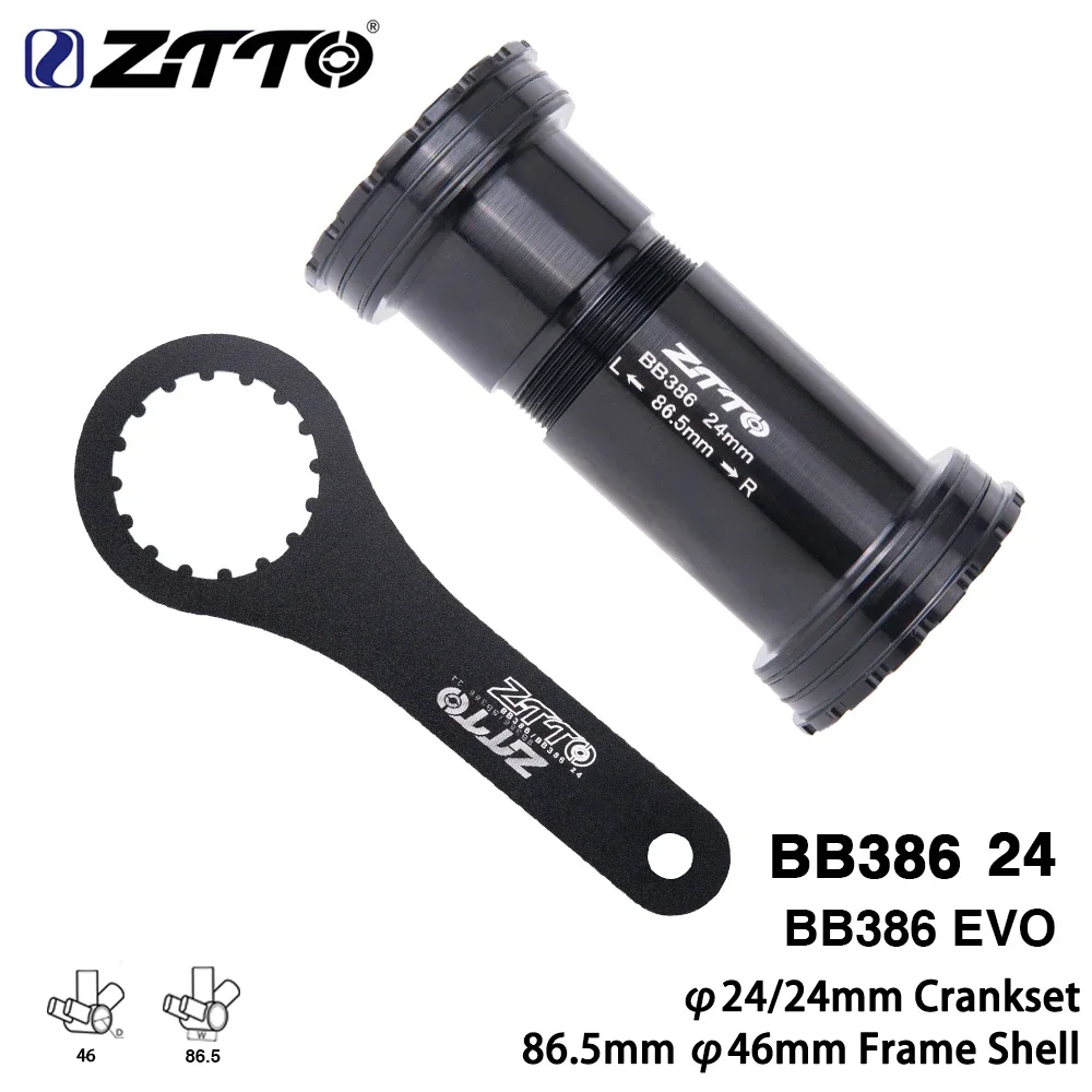 ZTTO MTB Bike BB386 EVO 24 Bottom Bracket Ceramic Bearing PressFit