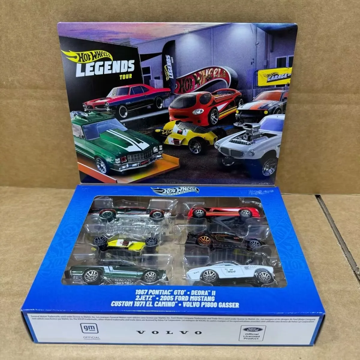 

Hot Wheels Jby78 Legends Tour Series 1967, Pontiac Gto Deorall 2jetz 2005 Ford Mustaang Custom 1971 El Camino Volvo P1800 Gasser